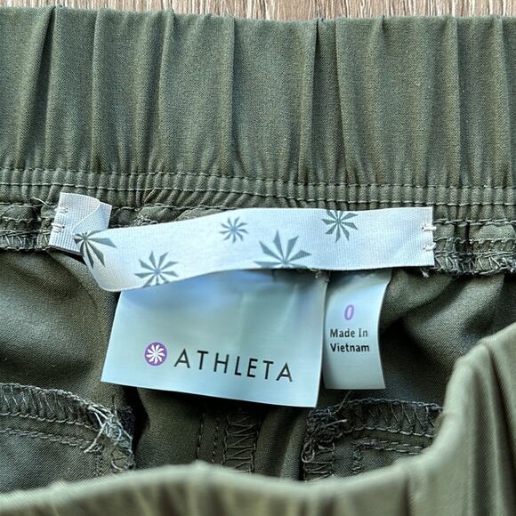 Athleta Aspire Ankle Pants Olive Green Size 0 Mid Rise - Picture 5 of 7